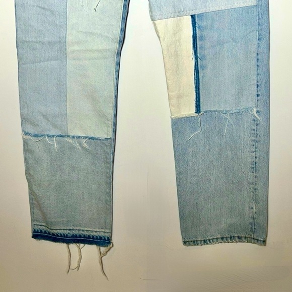NEW 501® 90's Freehand Folk Jeans Blue | Levi's® CZ with Raw Fringe Hem, W28 L30 - Picture 12 of 16